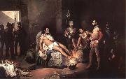 unknow artist The fever of the gold or the interrogations of Coyoacan oil painting reproduction